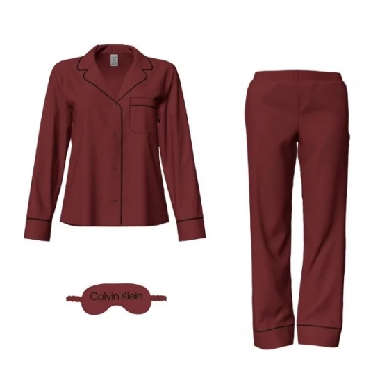 Dámske pyžamo QS6551E XKG bordová - Calvin Klein