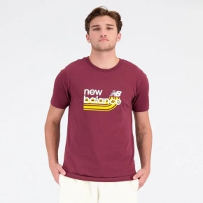 Pánske tričko BG MT31908 Gaštanová s potlačou - New Balance