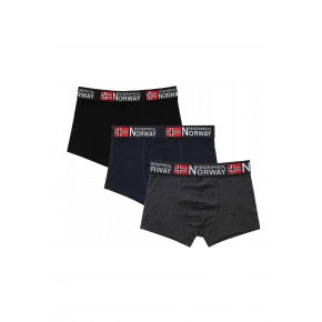 Pánske boxerky 3PACK GN-05 Čierna/sivá/tm.modrá - Geographical Norway