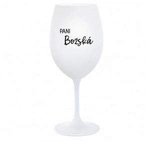 PANI BOŽSKÁ - biely pohár na víno 350 ml