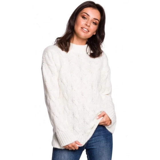 Dámsky sveter BK038 ecru - BEwear