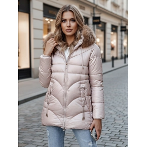 Kurtka zimowa damska z kapturem WINTERCHIC różowa FashionStreet TY4441z