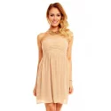 Dámske spoločenské šaty R-1265 béžové - ATTENTIF