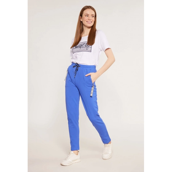 Dámske nohavice / tepláky TRU0010-013 kráľovská modrá - Monnari