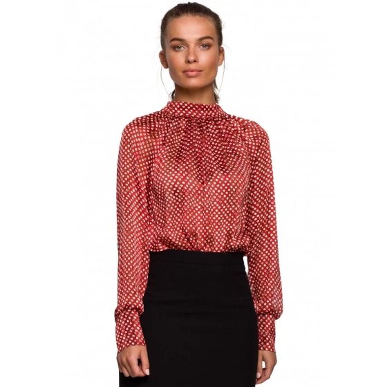 Šifónová blúzka S235 model 2 Červená - Stylove