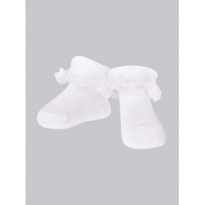 Dievčenské ponožky s volánikmi 3Pack SKA-0119G-010J-002 biele - Yoclub