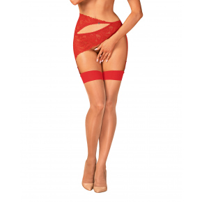 Elegantné pančuchy S814 stockings červené - Obsessive