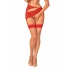 Elegantné pančuchy S814 stockings červené - Obsessive