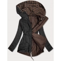 Hnedo-čierna obojstranná dámska bunda (W506) - Goodlooking