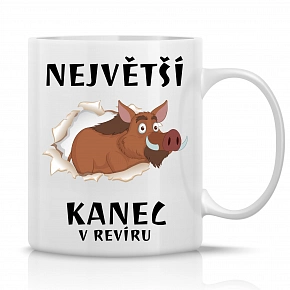 NEJVĚTŠÍ KANEC - klasický bílý keramický hrníček 300 ml