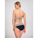Dámsky spodný diel plaviek Anya Stripe SW0897 Čierno-biela - Panache