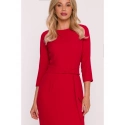 Dámske šaty s volánikom S425 Červená - Stylove