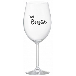 PANÍ BOŽSKÁ - čirá sklenice na víno 350 ml
