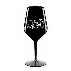 VÍNOSAURUS - černá nerozbitná sklenice na víno 470 ml
