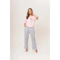 Dámske pyžamo 160/074 ružovo šedá - Karol