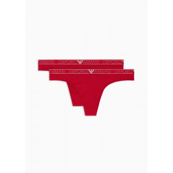 Dámske tangá 2PACK 163333 3F223 00173 červené - Emporio Armani