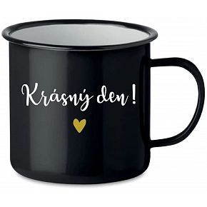 HRNČEK KRÁSNY DEŇ! - čierny plecháčik 350 ml