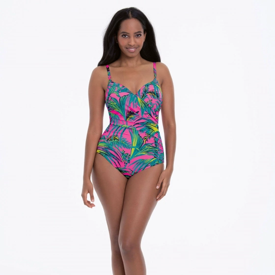 Jednodielne plavky 7400 Janina ružovo-tyrkysové - Anita Classix