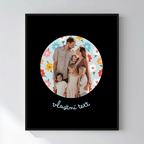 Personalizovaný magický fotoobraz v rámu - 40x50 - výřez fotky na podkladu 