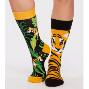 Ponožky GMRS1367 čierno-žlto-zelené - Dedoles