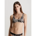 Dámska plavková podprsenka KWKW02489 0GM vzor leopard - Calvin Klein