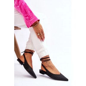 Dámske baleríny na šnurovanie 22-297 model 178022 Čierna - Stephan Paris