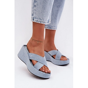 Dámske semišové nazúvaky G517 modré - Joalice Paris