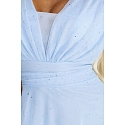 Dlhé trblietavé šaty plus size 654-3 modré - Numoco