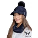 Dámska čiapka KORYNA s brmbolcom - Kamea