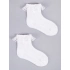 Dievčenské ponožky s volánikom 3Pack SKL-0009G-0100 biele - Yoclub