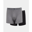 Pánske boxerky 2Pack 111912 4R720 čiernosivé - Emporio Armani