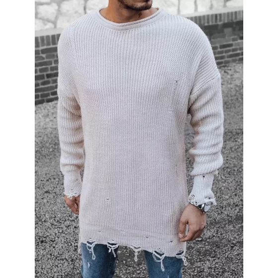 Pánsky sveter WX1965 béžový - Dstreet