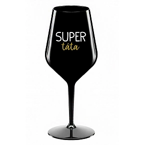 SUPER OTA - čierna nerozbitný pohár na víno 470 ml