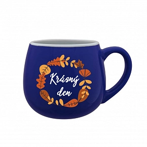 KRÁSNÝ DEN (PODZIM) - modrý keramický hrníček 300 ml