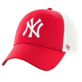 Unisex baseballová čiapka New York Yankees Branson Cap B-BRANS17CTP-RD Červeno-biela - 47 Brand
