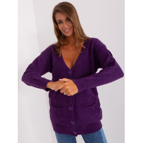 Dámky sveter AT SW 2241.36P tmavo fialová - Wool Fashion