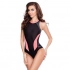Jednodielne plavky Nina W 6402-133 čierno-ružové - Aqua Speed