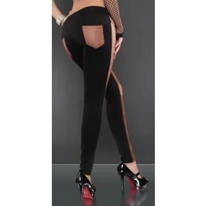 Sexy nohavice s cvočkami a zipsami 21851 - KouCla