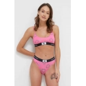 Dámske nohavičky 000QF7480E KCC ružové so srdiečkami - Calvin Klein