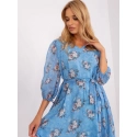 Dámske šaty LK SK 509388.88 Modrá s kvetmi - FPrice
