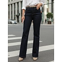 Jeansy damskie z wysokim stanem ciemnoniebieskie FashionStreet UY2911