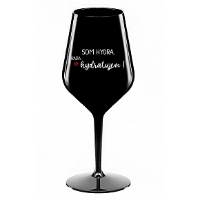 SOM HYDRA. RADA HYDRATUJEM! - čierny nerozbitný pohár na víno 470 ml SOM HYDRA. RADA HYDRATUJEM! - čierny nerozbitný pohár na víno 470 ml