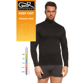 Pánsky polorolák 3079S Keep Hot Čierna - Gatta