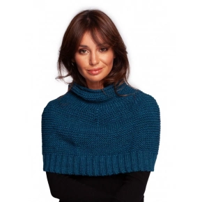 BK099 Pletený komínový šál petrolejovo modrá -Moe