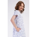 Dámské domácí šaty Nature modro-bílé - Vienetta