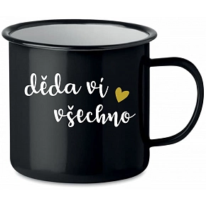 DEDA VIE VŠETKO - čierny plecháčik 350 ml