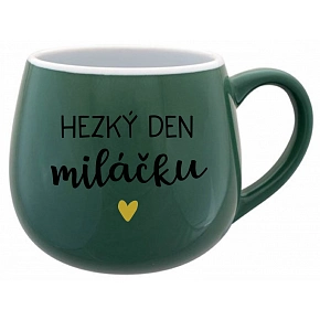 HEZKÝ DEŇ MILÁČKA - zelený keramický hrnček 300 ml