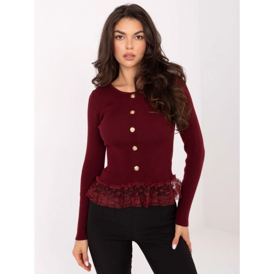 Dámska svetrík PM SW YIS1027.85 Bordó - FPrice
