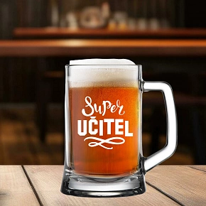 SUPER UČITEL - pivní sklenice 0,5l