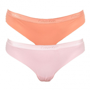 Tangá 2pcs QD3695E-CDJ oranžovoružová - Calvin Klein